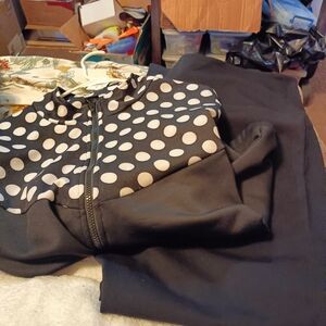 Polka Dot Black Women's Flare Pants